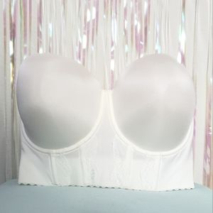 Strapless corset style longline bra